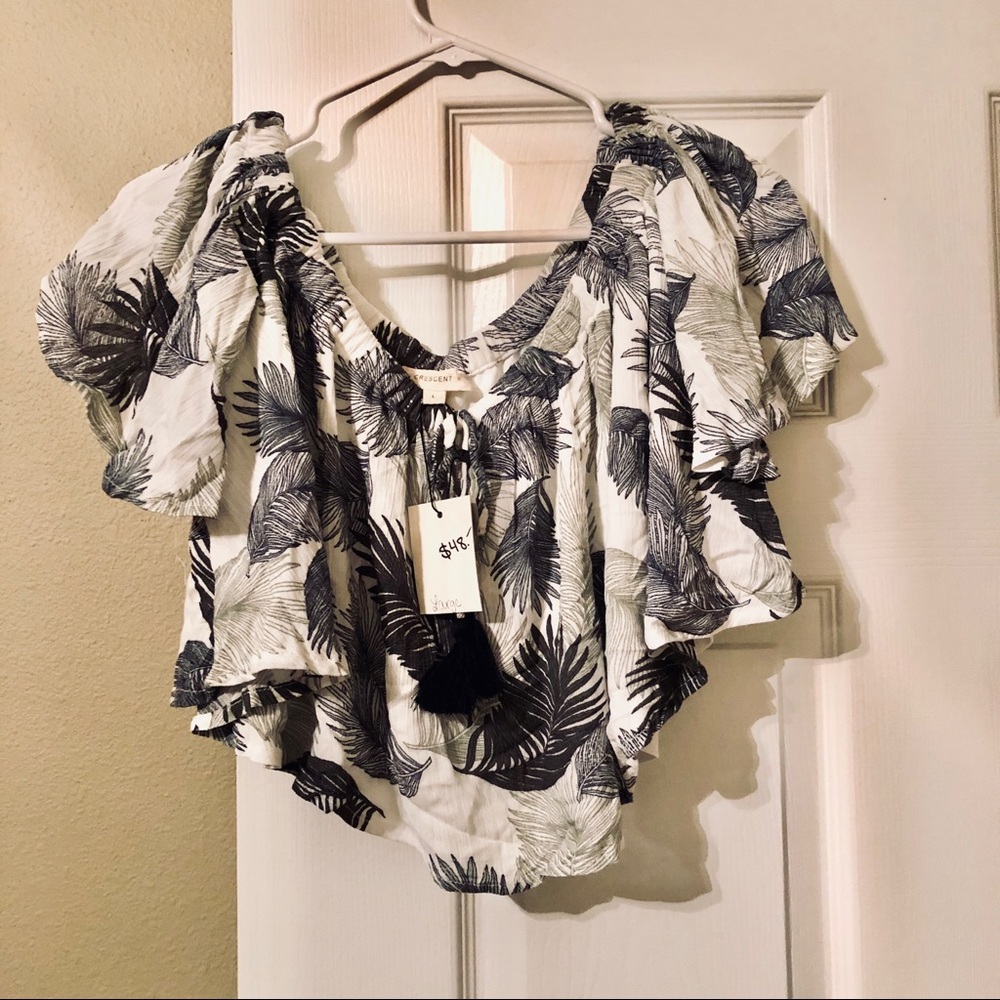 NWT womens off the shoulder floral top